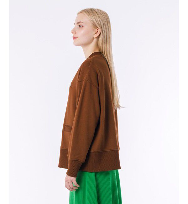 LACOSTE「ドルマンスリーブクルーネックスウェットカーディガン」|カーディガン|