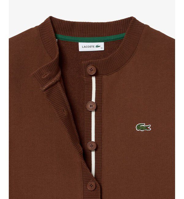 LACOSTE「ドルマンスリーブクルーネックスウェットカーディガン」|カーディガン|