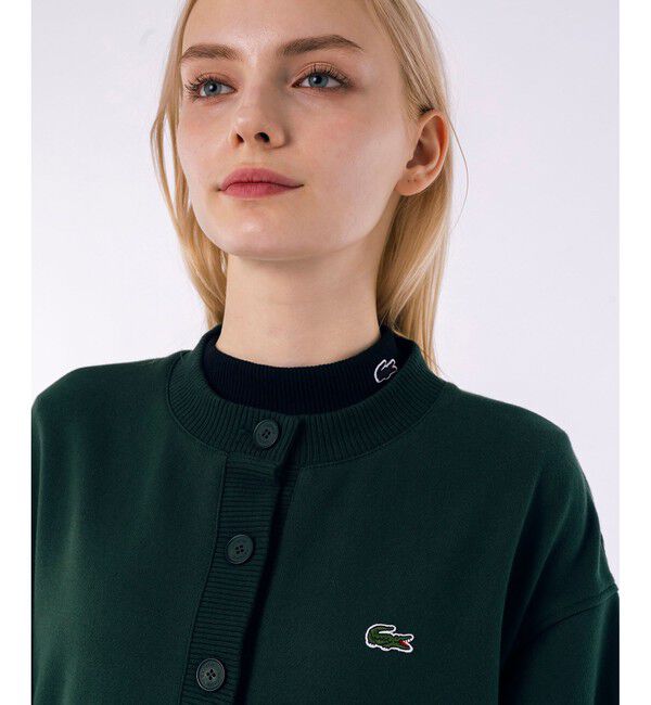LACOSTE「ドルマンスリーブクルーネックスウェットカーディガン」|カーディガン|