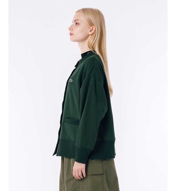 LACOSTE「ドルマンスリーブクルーネックスウェットカーディガン」|カーディガン|