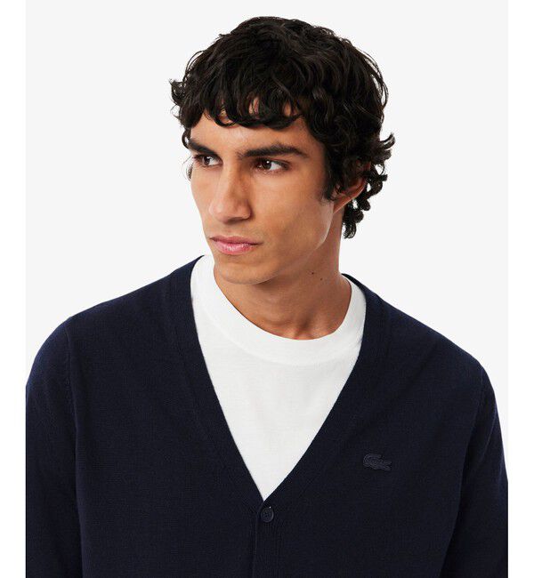 LACOSTE「エッセンシャルメリノウールカーディガン」|カーディガン|