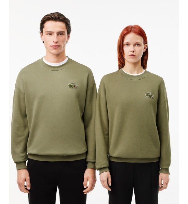 LACOSTE「エッセンシャルクルーネックスウェット トレーナー」|スウェット・ジャージ|カーキ