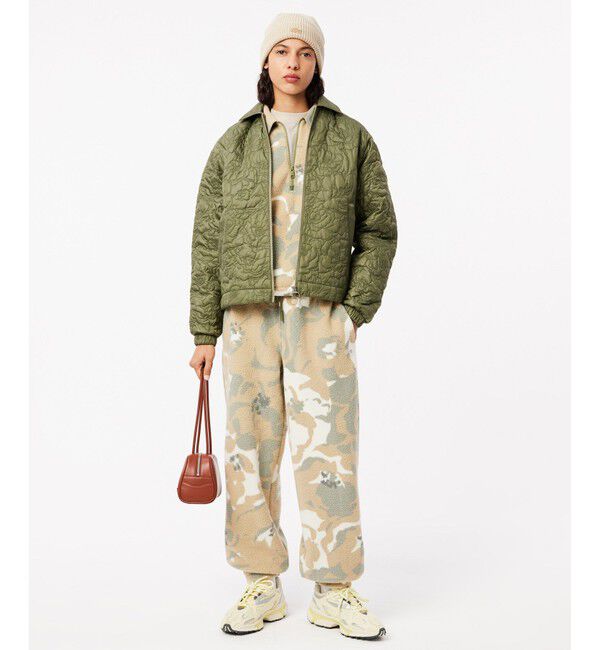 LACOSTE「ヘビーウェイト オーバーサイズ テニスボールパッチウォッシュド半袖Tシャツ」|Tシャツ・カットソー|