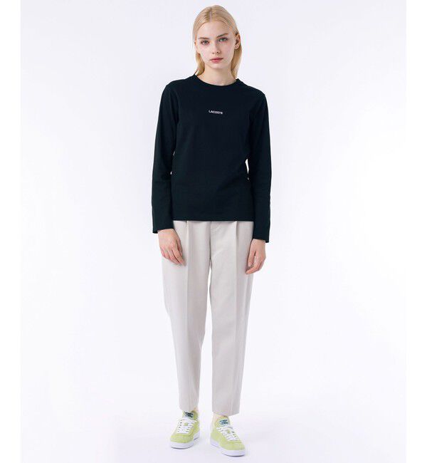 LACOSTE「ワンポイントロゴ刺繍長袖Tシャツ」|Tシャツ・カットソー|