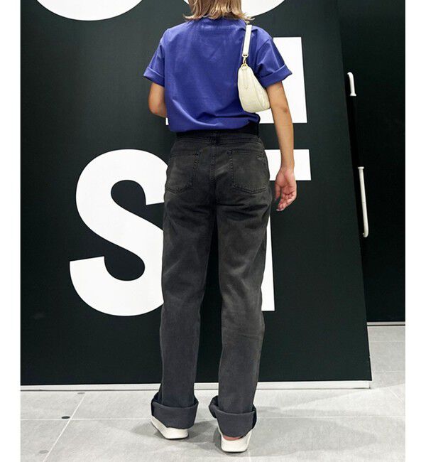 LACOSTE「オーガニックコットンガーメントダイ ルーズフィット ストレートデニムパンツ」|デニム|