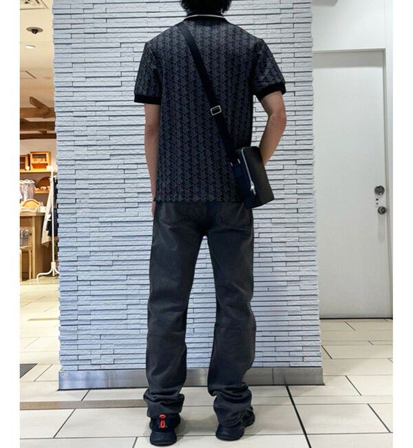 LACOSTE「オーガニックコットンガーメントダイ ルーズフィット ストレートデニムパンツ」|デニム|