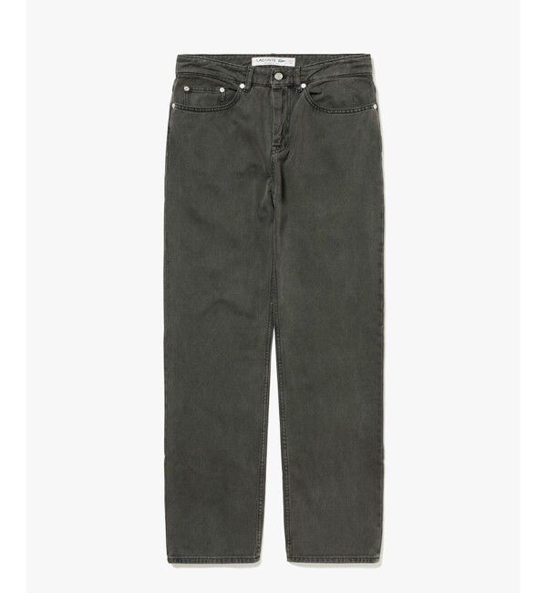 LACOSTE「オーガニックコットンガーメントダイ ルーズフィット ストレートデニムパンツ」|デニム|