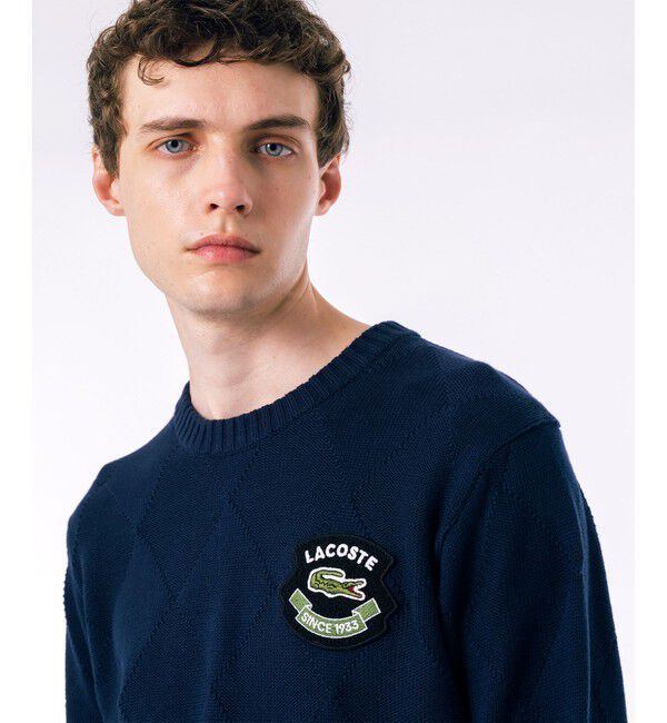 LACOSTE「オーガニックコットン トーナルアーガイルニットセーター」|ニット・セーター|