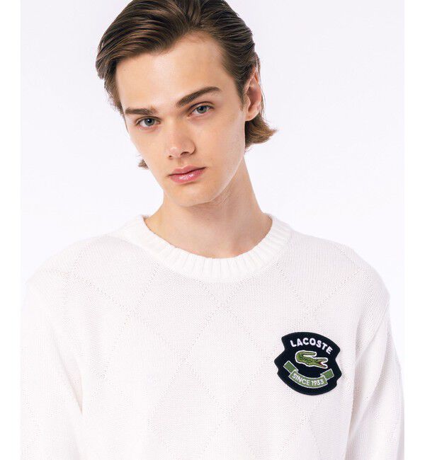 LACOSTE「オーガニックコットン トーナルアーガイルニットセーター」|ニット・セーター|