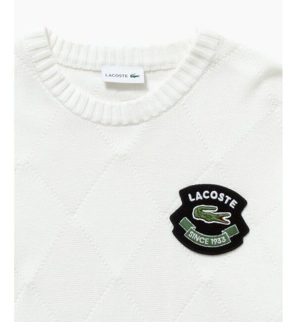 LACOSTE「オーガニックコットン トーナルアーガイルニットセーター」|ニット・セーター|