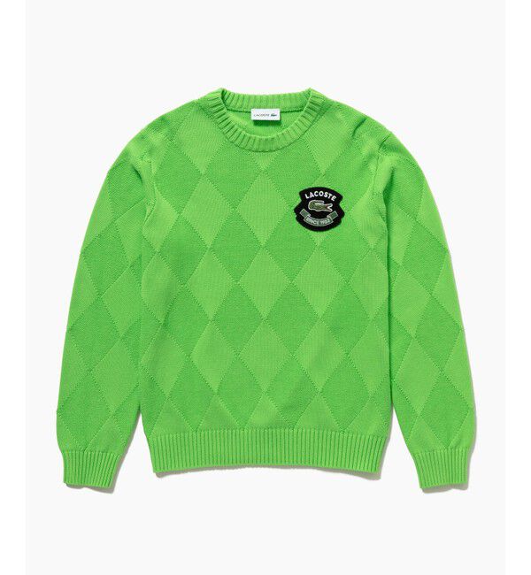 LACOSTE「オーガニックコットン トーナルアーガイルニットセーター」|ニット・セーター|