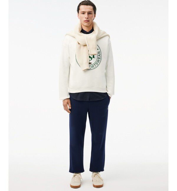 LACOSTE「オーバーサイズ LCSTサークルグラフィッククルーネックスウェット トレーナー」|スウェット・ジャージ|