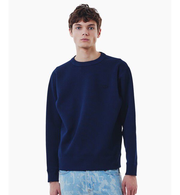 LACOSTE「ワントーンクルーネック 鹿の子ニット / 鹿の子スウェット」|スウェット・ジャージ|