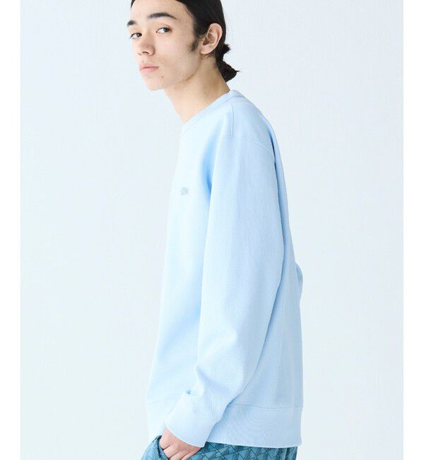LACOSTE「ワントーンクルーネック 鹿の子ニット / 鹿の子スウェット」|スウェット・ジャージ|