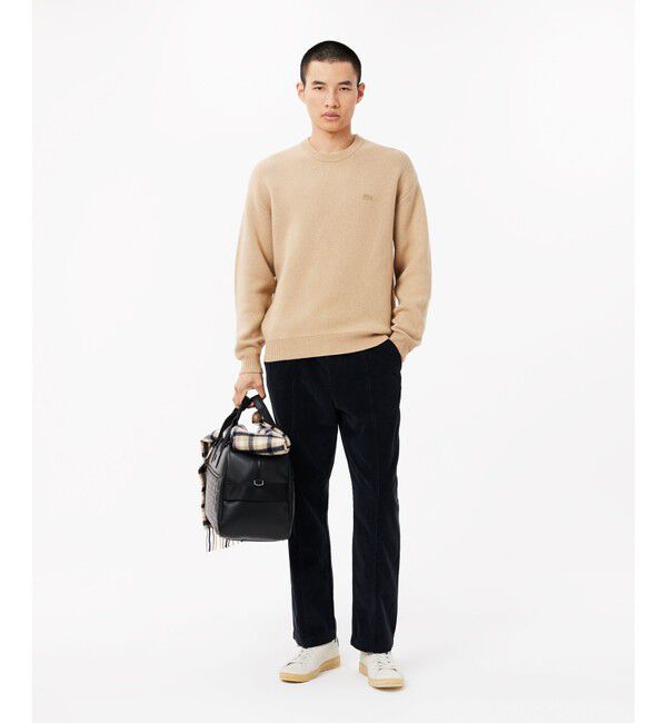 LACOSTE「センターラインステッチ コーデュロイイージーパンツ」|チノ|