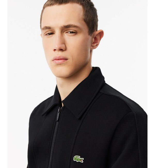 LACOSTE「ダブルフェイススウェットジップジャケット / ジップアップブルゾン」|ブルゾン・スタジャン|