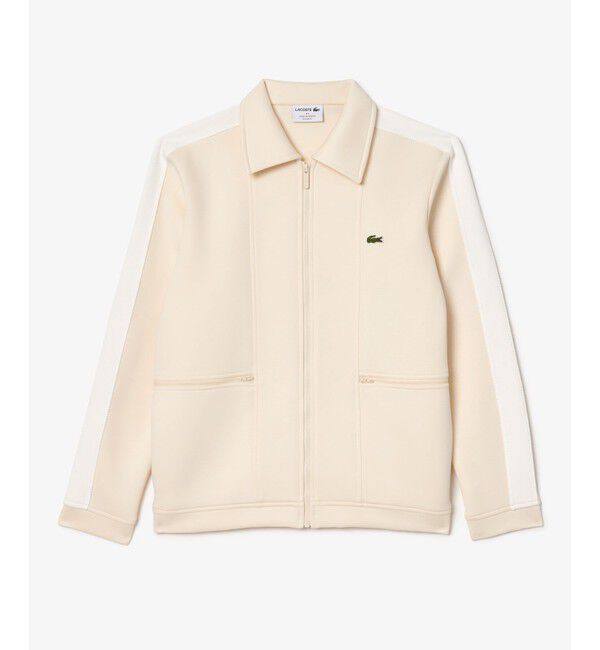 LACOSTE「ダブルフェイススウェットジップジャケット / ジップアップブルゾン」|ブルゾン・スタジャン|