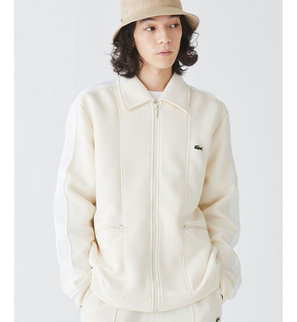 LACOSTE「ダブルフェイススウェットジップジャケット / ジップアップブルゾン」|ブルゾン・スタジャン|