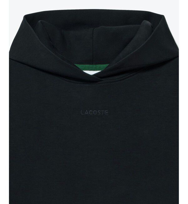 LACOSTE「ブランドネームロゴステッチダブルフェイススウェットフーディードレス / ロングスウェットパーカー」|ワンピース|