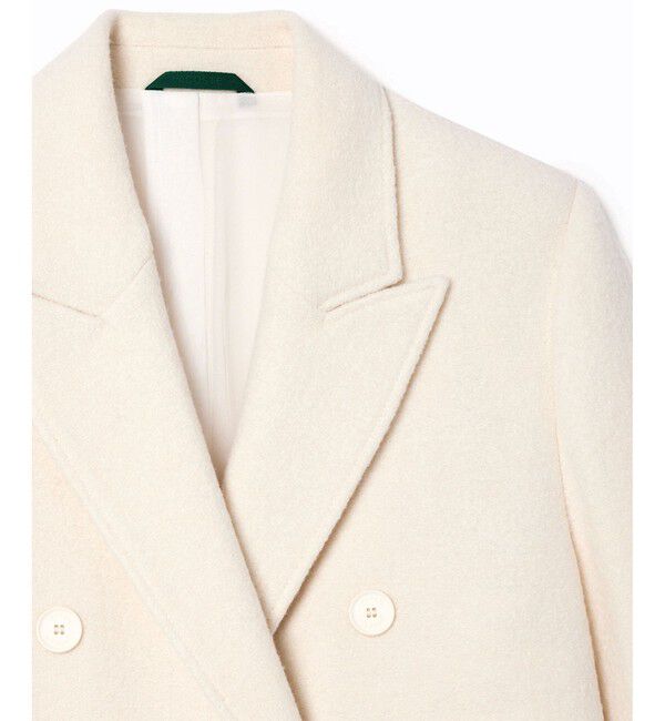 LACOSTE「ダブルブレストウール ロングコート」|チェスターコート|