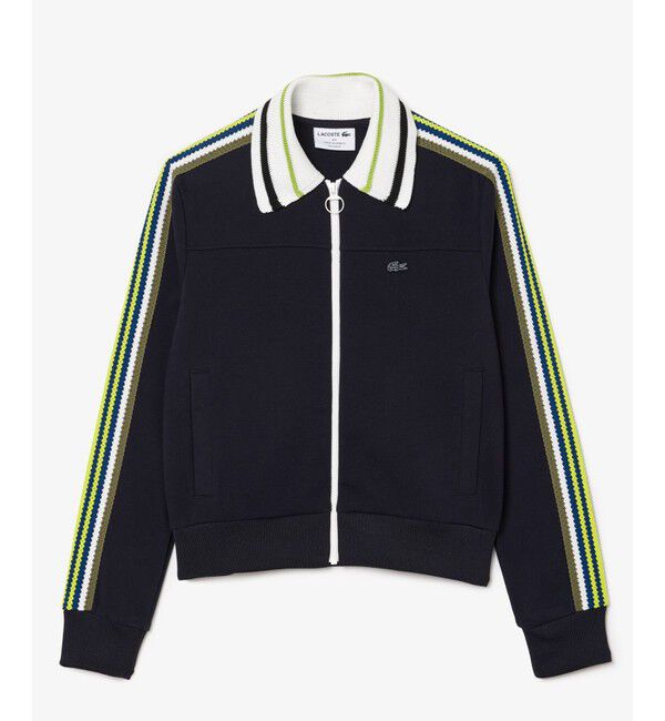 LACOSTE「ショルダーニットテーピング ショートトラックジャケット」|スウェット・ジャージ|