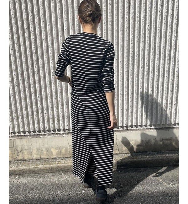 LACOSTE「コットンリブニットドレス / ニットワンピース / 無地 ボーダー」|ワンピース|