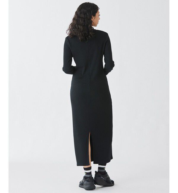 LACOSTE「コットンリブニットドレス / ニットワンピース / 無地 ボーダー」|ワンピース|