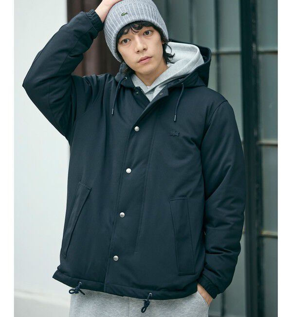 LACOSTE「RDS認証ダウン 耐水透湿メンブレン バルーンシルエット ボリューム ピケダウンジャケット / フーディ」|ダウン|