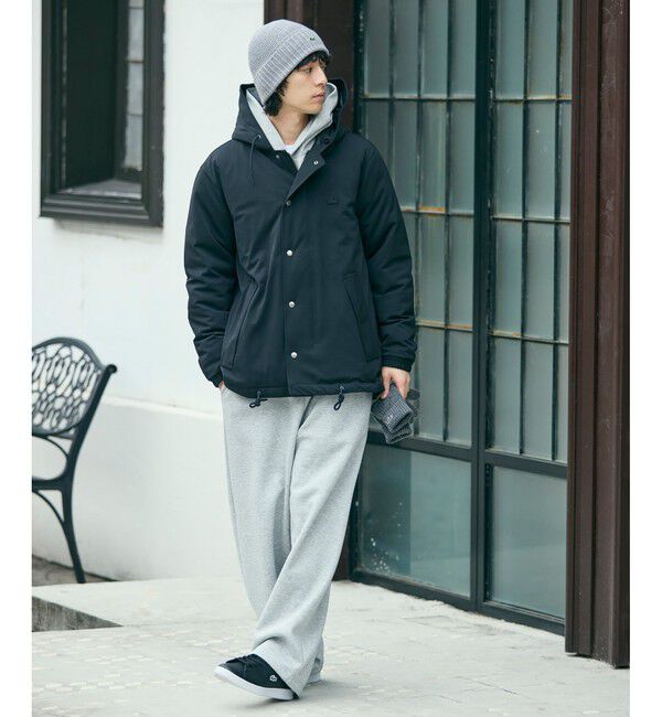 LACOSTE「RDS認証ダウン 耐水透湿メンブレン バルーンシルエット ボリューム ピケダウンジャケット / フーディ」|ダウン|