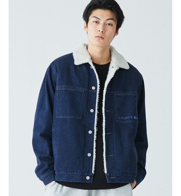 LACOSTE「ボアライニングデニムジャケット」|ブルゾン・スタジャン|