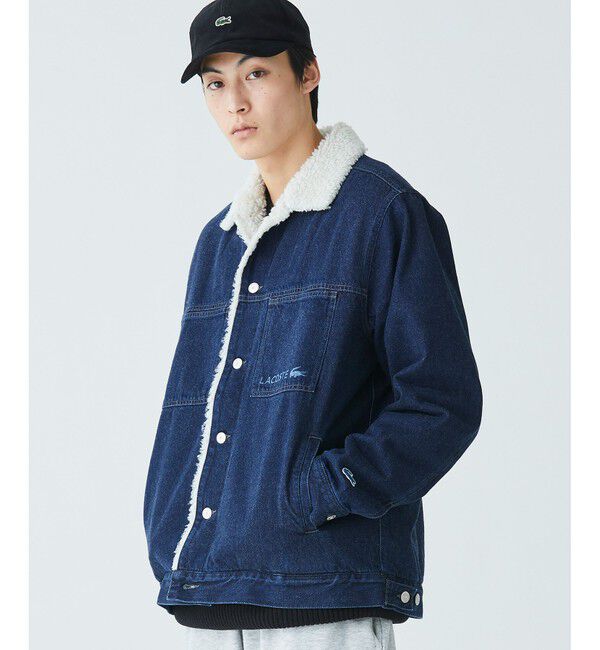 LACOSTE「ボアライニングデニムジャケット」|ブルゾン・スタジャン|