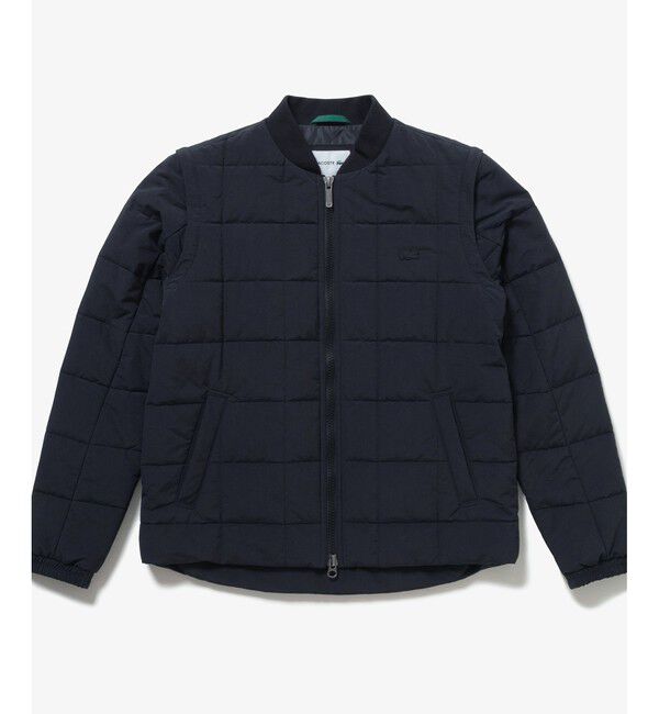 LACOSTE「撥水 防風 2WAY 袖 着脱可 キルティング ナイロンダウンジャケット / キルティングベスト」|ブルゾン・スタジャン|