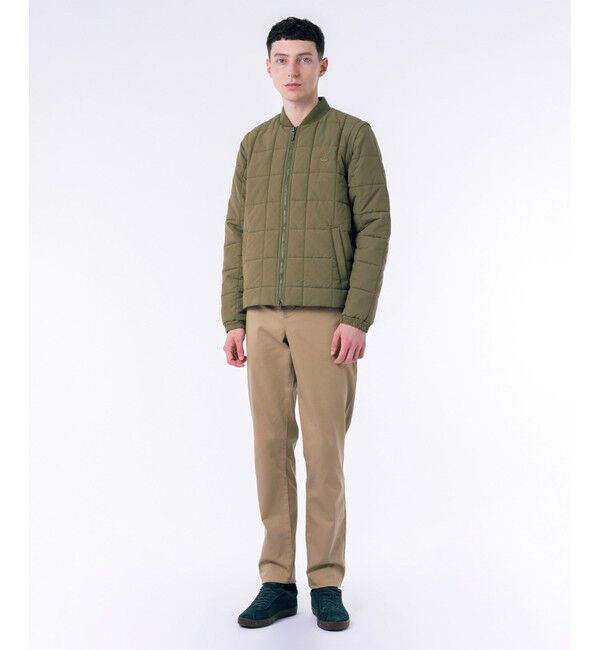 LACOSTE「撥水 防風 2WAY 袖 着脱可 キルティング ナイロンダウンジャケット / キルティングベスト」|ブルゾン・スタジャン|