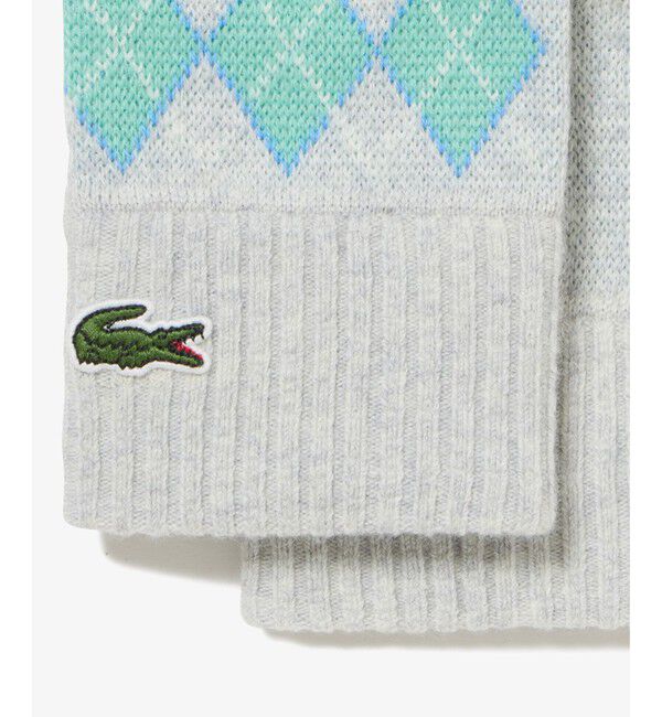 LACOSTE「フレッシュカラーアーガイルニットグローブ」|手袋|
