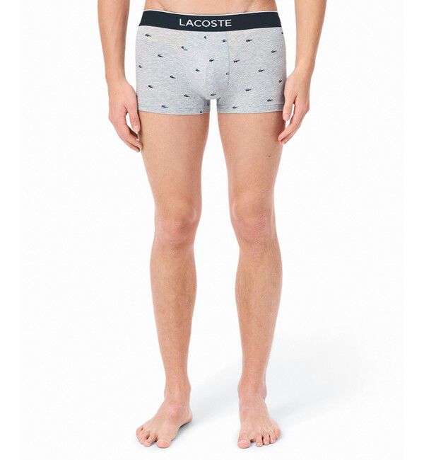 LACOSTE「３パックプリントストレッチコットントランクボクサーショーツ / ボクサーパンツ」|インナー|