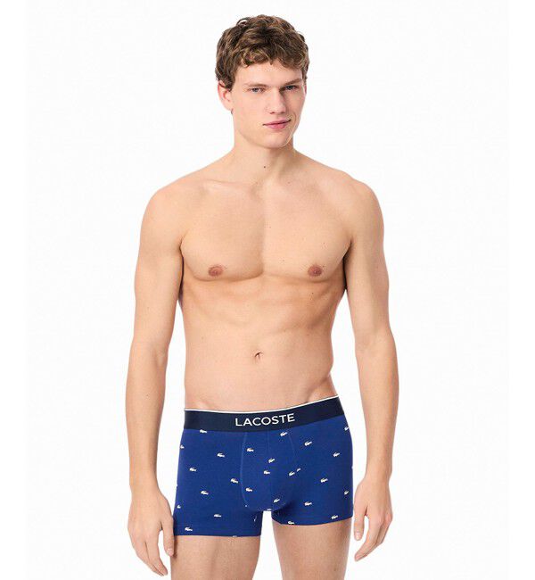 LACOSTE「３パックプリントストレッチコットントランクボクサーショーツ / ボクサーパンツ」|インナー|