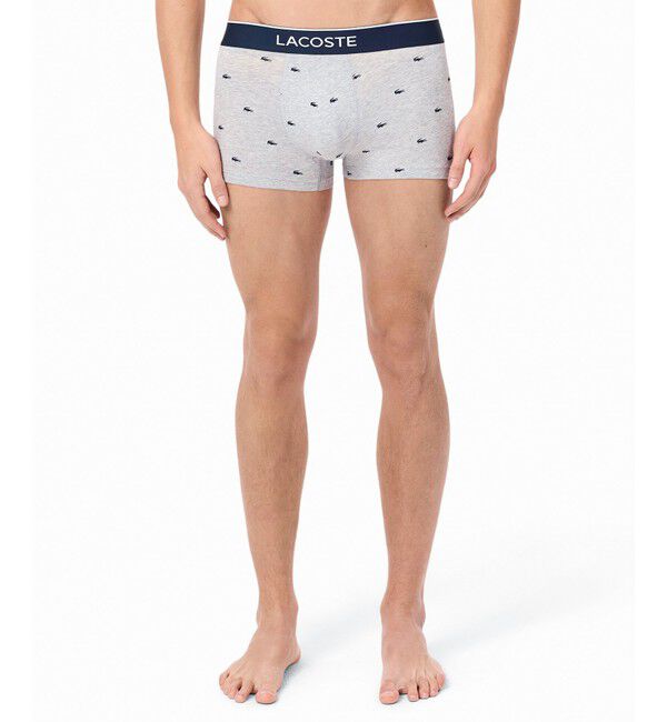 LACOSTE「３パックプリントストレッチコットントランクボクサーショーツ / ボクサーパンツ」|インナー|