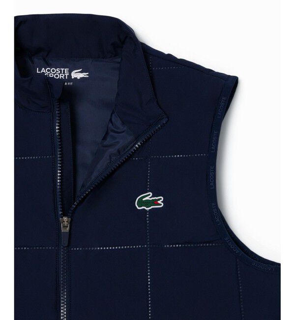 LACOSTE「撥水 UVカット UPF50 ステッチレス中綿キルティングベスト」|ダウンベスト・ベスト|