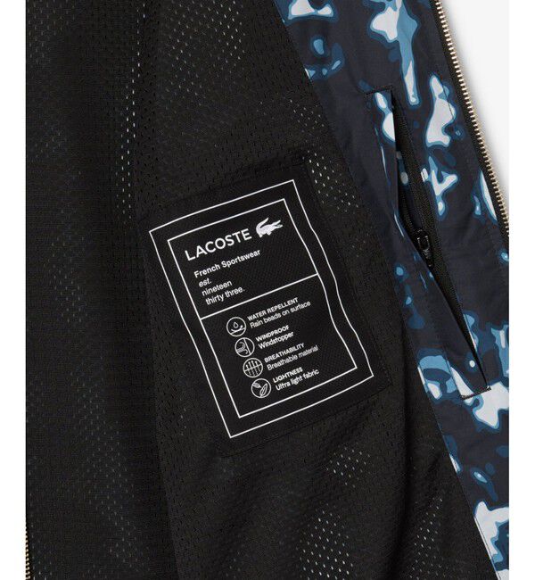 LACOSTE「撥水 防風 メッシュライニング オールオーバーテクニカルジップジャケット」|その他|