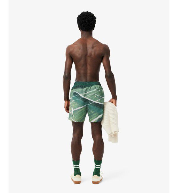 LACOSTE「テニスマッチプリントスイムショーツ」|スポーツ|