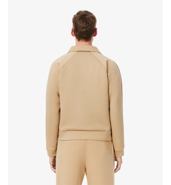 LACOSTE「ショルダーテーピングダブルフェイススェットブルゾン」|カーディガン|