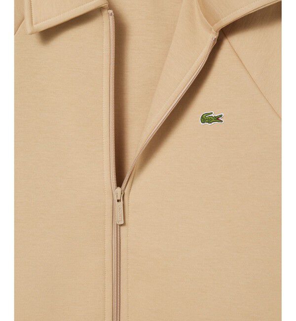 LACOSTE「ショルダーテーピングダブルフェイススェットブルゾン」|カーディガン|
