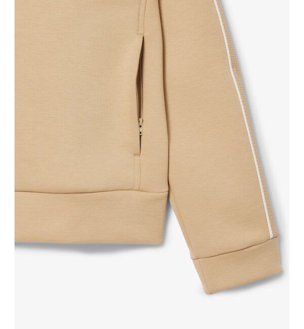 LACOSTE「ショルダーテーピングダブルフェイススェットブルゾン」|カーディガン|