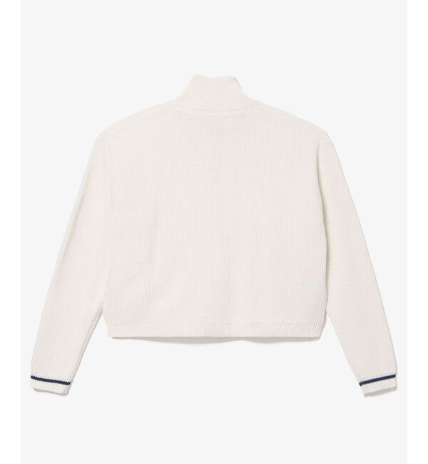 LACOSTE「ジップアップローゲージニットブルゾン」|カーディガン|