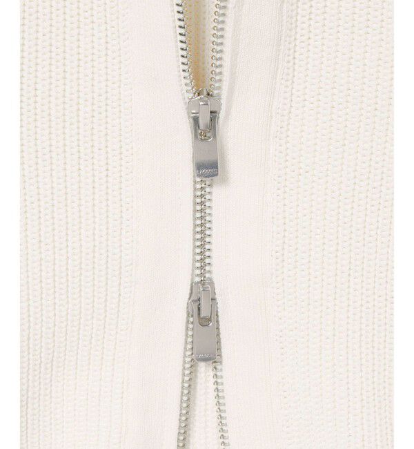 LACOSTE「ジップアップローゲージニットブルゾン」|カーディガン|