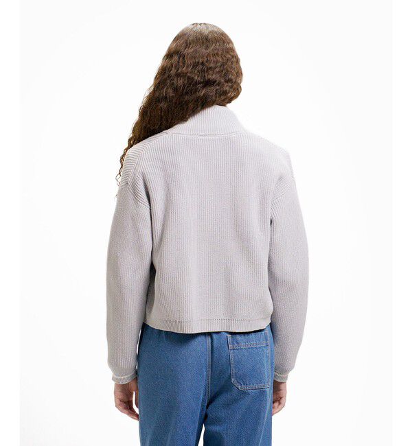 LACOSTE「ジップアップローゲージニットブルゾン」|カーディガン|