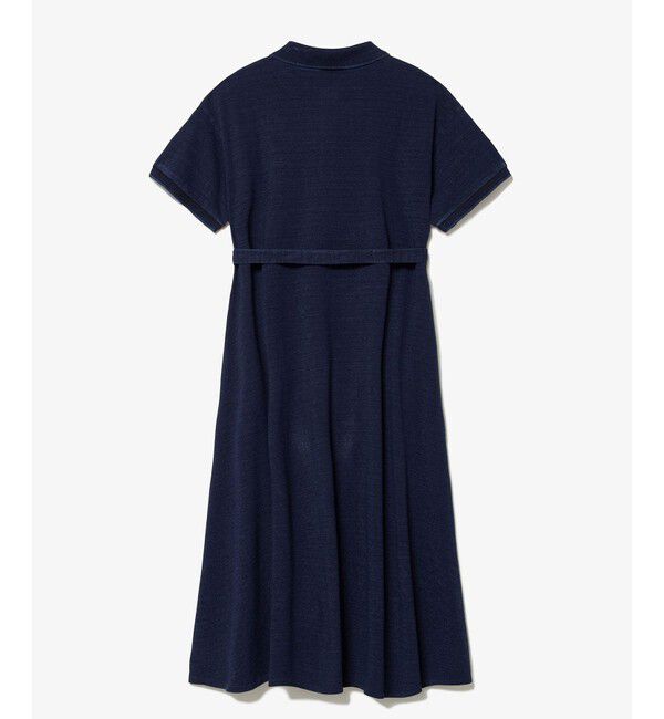 LACOSTE「インディゴ 鹿の子ポロドレス マキシ丈ワンピース フレア Iライン」|ワンピース|