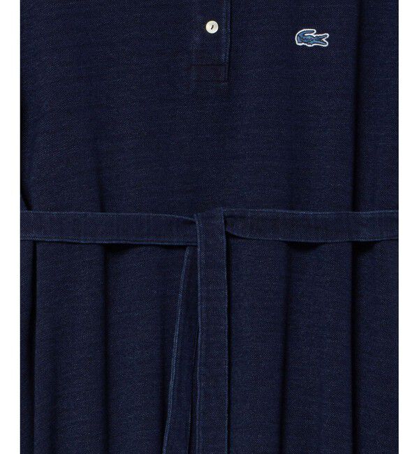 LACOSTE「インディゴ 鹿の子ポロドレス マキシ丈ワンピース フレア Iライン」|ワンピース|