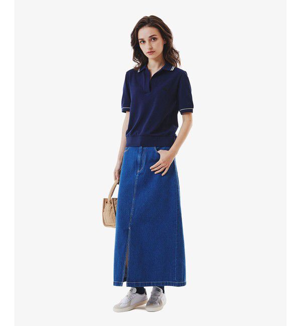 LACOSTE「プレーンデニムマキシ丈スカート」|スカート|