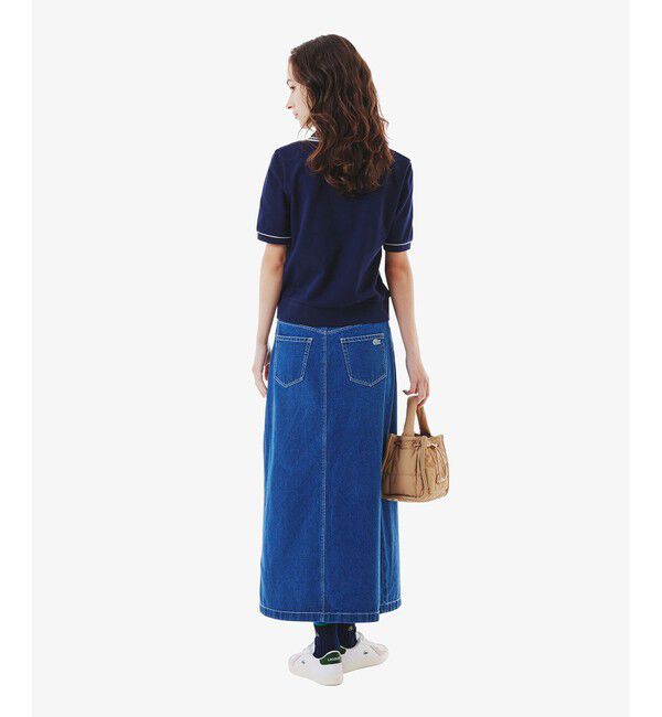LACOSTE「プレーンデニムマキシ丈スカート」|スカート|
